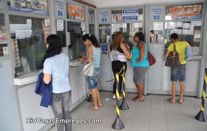 CASA LOTÉRICA VAGAS P/ CAIXA, ATENDENTE, OPERADORA DE XEROX - R$ 1.362 - COM E SEM EXPERIENCIA - RIO DE JANEIRO