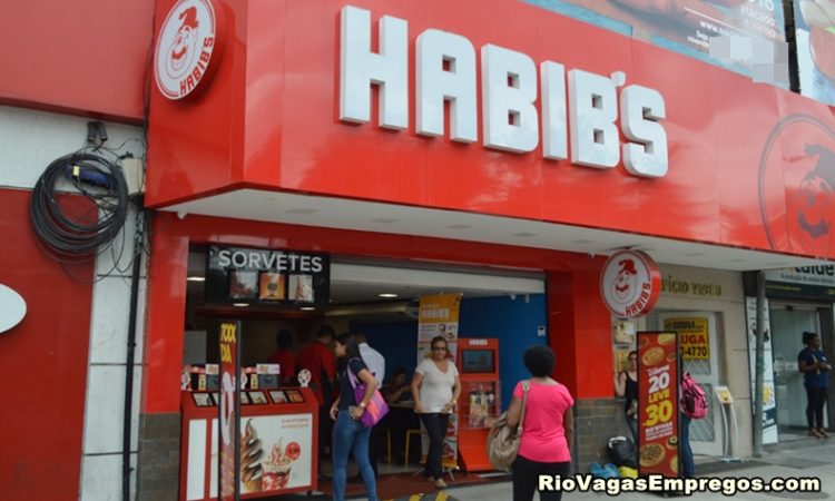 Habib´s está com vagas de empregos abertas - R$ 1.072,00 - lavagem pratos, limpeza cozinha em geral - rio de janeiro