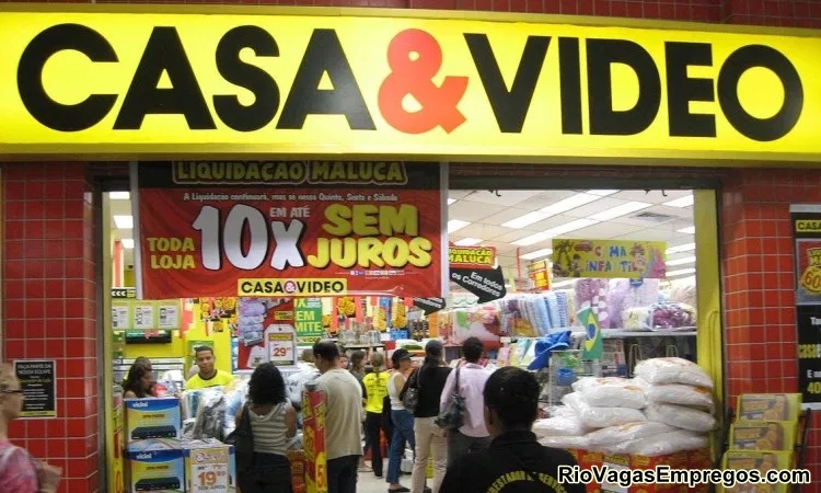 LOJAS CASA & VIDEO VAGAS PARA REPOSITOR, AJUDANTE DE DEPOSITO, ESTOQUISTA, OPERADOR CAIXA, FISCAL DE LOJA - R$ 1.264 - COM E SEM EXPERIENCIA - RIO DE JANEIRO