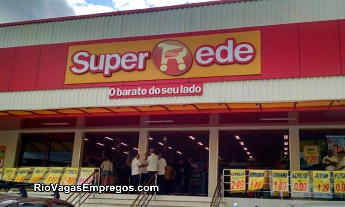 SUPERMERCADOS SUPER REDE VAGAS P/ REPOSITOR, CAIXA, REPOSITOR DE HORTIFRUTI, AJUDANTES, CONFEITEIRO, PADEIRO - COM E SEM EXPERIENCIA - RIO DE JANEIRO