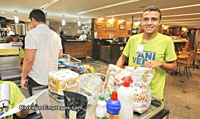 Empacotador, Operador de Caixa, Repositor - embalar compras, atendimento - supermercado - rio de janeiro