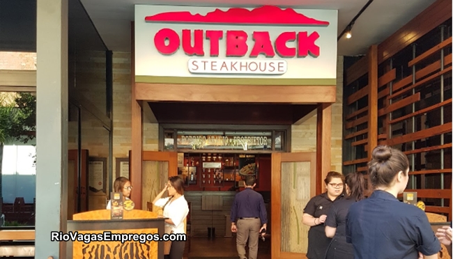 LOJAS OUTBACK VAGAS P/ ATENDENTE DE RESTAURANTE, AUXILIAR DE COZINHA, AUXILIAR DE LIMPEZA - COM E SEM EXPERIENCIA - RIO DE JANEIRO