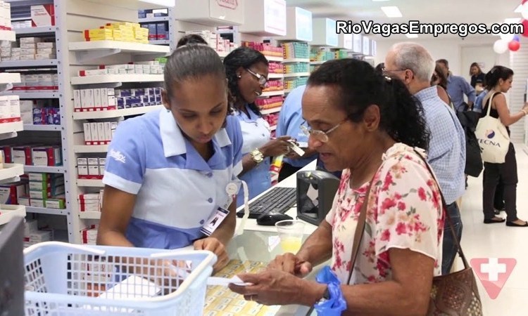 DROGARIAS VENÂNCIO VAGAS P/ AUXILIAR DE SERVIÇOS GERAIS, BALCONISTA, AUXILIAR DE ESTOQUE, CAIXA, FISCAL - R$ 1.213,57 - COM E SEM EXPERIENCIA - RIO DE JANEIRO