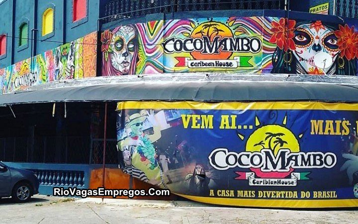 Processo Seletivo Coco Mambo Restaurante, Bar e Balada - vagas para as funções auxiliar de cozinha, caixa, barman, estoquista, cozinheiro - Comparecer Domingo 04/08