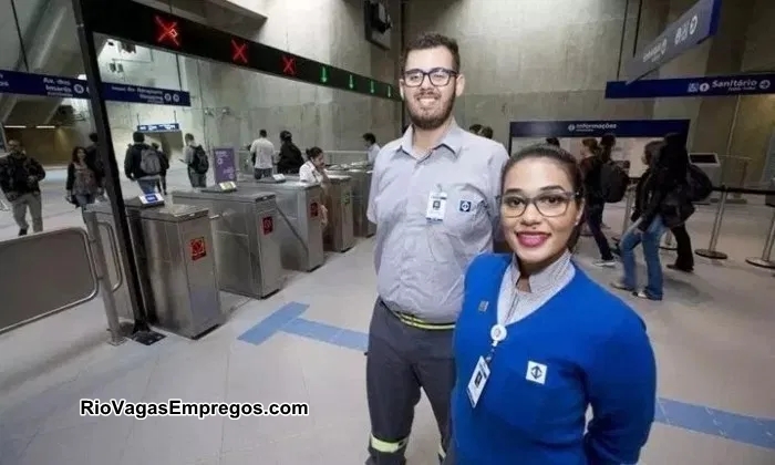 METRÔRIO VAGAS P/ OPERADOR DE ESTAÇÃO, AGENTE DE SEGURANÇA - DAR SUPORTE CLIENTES, CONTROLAR O FLUXO DE PESSOAS GARANTINDO A FLUIDEZ - RIO DE JANEIRO