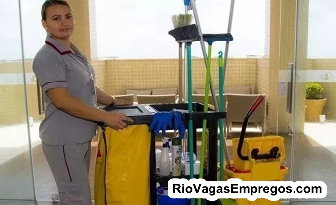 AUXILIAR DE SERVIÇOS GERAIS, CONFERENTE, EMPREGADA DOMESTICA - R$ 1.422,93 - COM E SEM EXPERIÊNCIA - CONDOMÍNIO DE LUXO - RIO DE JANEIRO