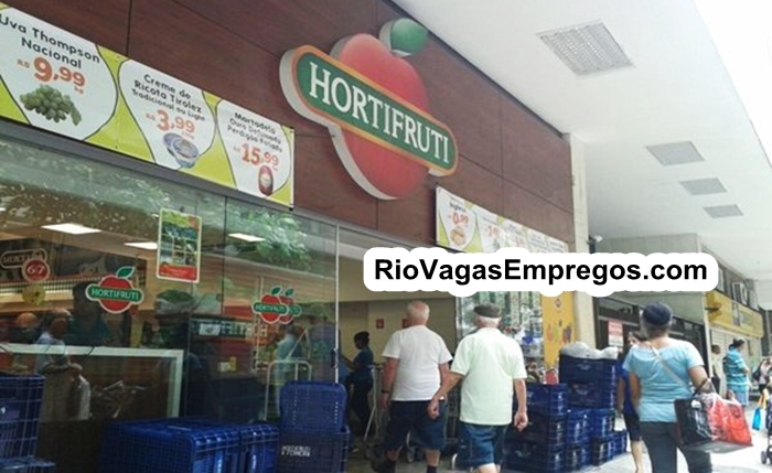 HORTIFRUTI VAGAS P/ REPOSITOR, AUXILIAR DE SERVIÇOS GERAIS, EMPACOTADOR, CAIXA, MANIPULADOR DE ALIMENTOS – R$ 1.340,00 – COM E SEM EXPERIENCIA – RIO DE JANEIRO