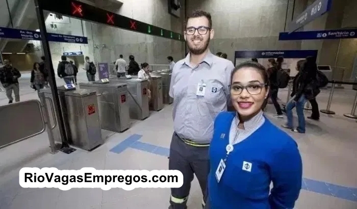 METRÔRIO VAGAS P/ OPERADOR DE ESTAÇÃO, AGENTE DE SEGURANÇA - DAR SUPORTE CLIENTES, CONTROLAR O FLUXO DE PESSOAS GARANTINDO A FLUIDEZ - RIO DE JANEIRO