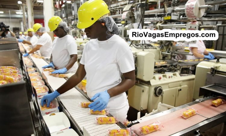 AUXILIAR DE PRODUÇÃO, AUXILIAR DE SERVIÇOS GERAIS, OPERADOR DE PRODUTOS, CAIXA - R$ 1.156,90 - COM E SEM EXPERIÊNCIA - RAMO ALIMENTÍCIO - RIO DE JANEIRO