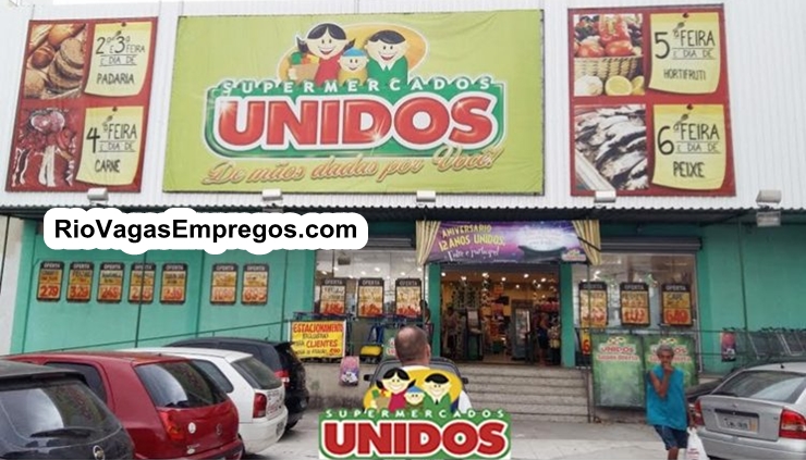 SUPERMERCADOS UNIDOS P/ VAGAS REPOSITOR, AUXILIAR DE SERVIÇOS GERAIS, AJUDANTE DE AÇOUGUE, CAIXA, LOCUTOR - COM E SEM EXPERIÊNCIA - RIO DE JANEIRO