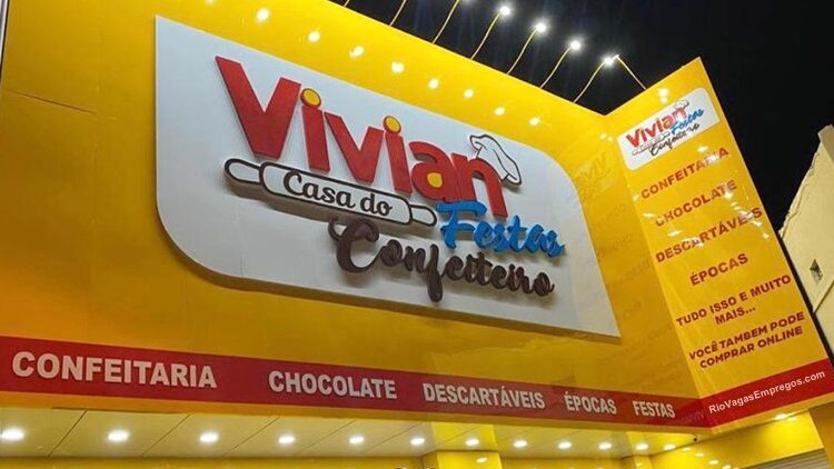 Vivian Festas está aceitando currículos para vagas de emprego - loja festas, doces, descartáveis - RJ