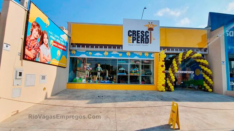 Bazar infantil Cresci e Perdi vagas para auxiliar de limpeza, caixa - RJ