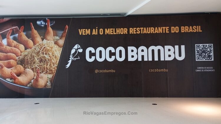 Coco Bambu vagas para copeira, auxiliar de cozinha, lavar pratos louças, garçom - RJ