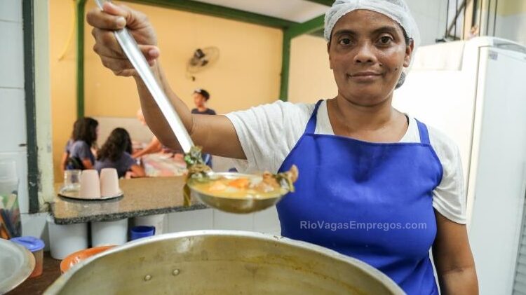 Escola vagas para merendeira, auxiliar de cozinha, lavar pratos, cozinheira - RJ